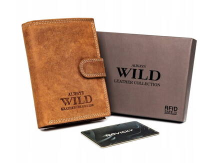 Peňaženka z brúsenej kože Always Wild,skl.