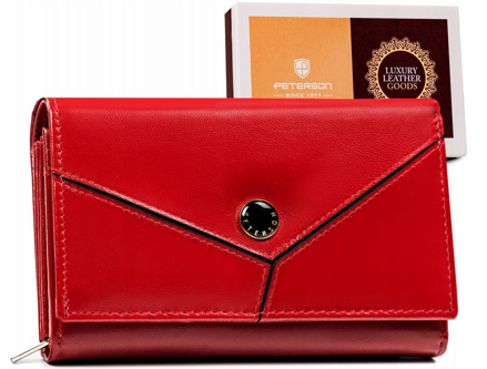 Stredná dámska peňaženka vyrobená z prírodnej kože— Peterson,skl.