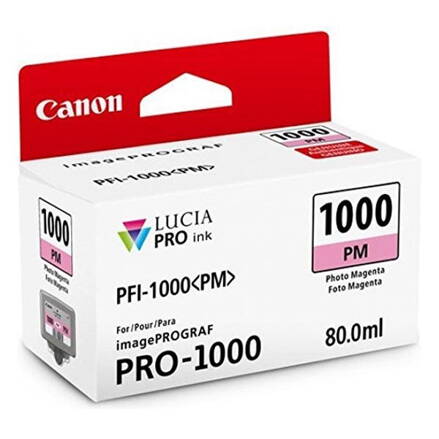 Canon originál ink 0551C001, photo magenta, 3755str., 80ml, PFI-1000PM, Canon imagePROGRAF PRO-1000, photo magenta