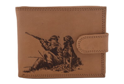 Pánska peňaženka MERCUCIO natural vzor 60 poľovník a pes 2911927,skl.